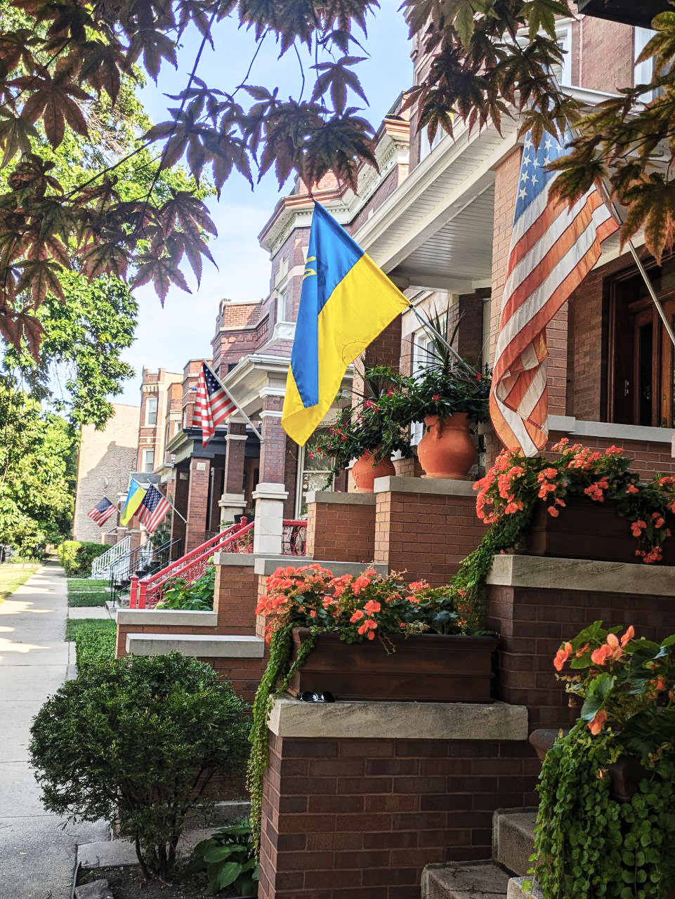 Ukrainian Village neighborhood with Ukrainian flag.jpg